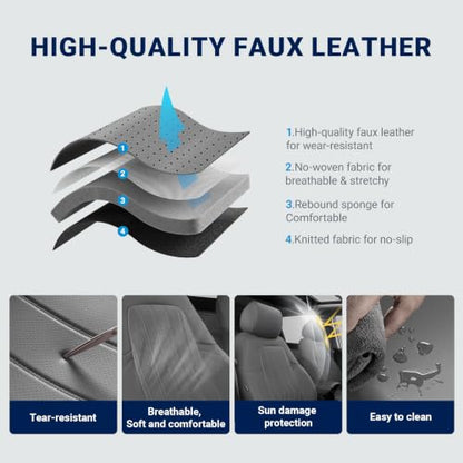 Custom for Honda CRV Seat Covers 2017 (Grey / CR-V 2017-2022)