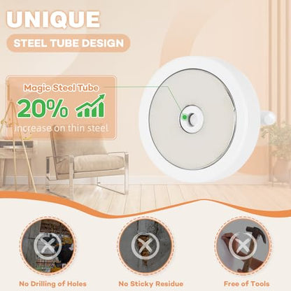 Magnetic Hooks Steel Tube Design for Cruise (White / 130lb Magnetic Hooks)