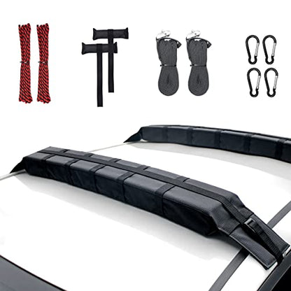 Kayak Roof Rack Soft Roof Rack Pads for Car Kayak Surfboard (RR003 / 32 x 5.5 x 7.5 inches)
