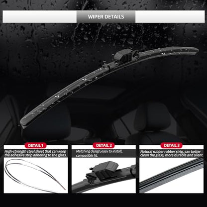 Front and Rear Windshield Wipers for BMW X2 2018 (For BMW X2 / 2018-2023)