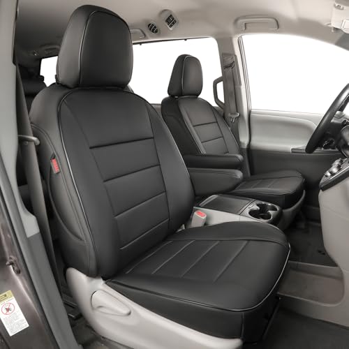 Sienna Seat Covers for 2011 (Leather(Black) / 2011-2020 8 Seats, 2nd Row 4/2/4 Split)