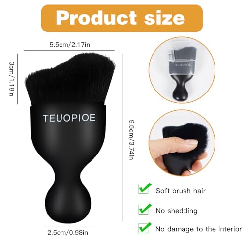 Car Detailing Brush for Interior Dusting and Air Vents (black)