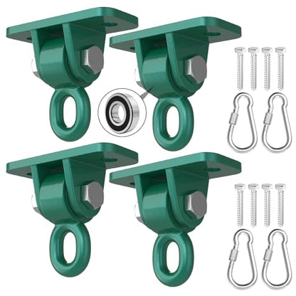 Heavy Duty Swing Hangers with Bearing (Green / 4 Pack)