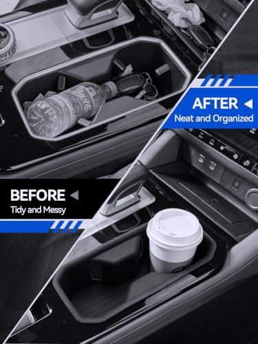 for Outlander Center Console Organizer& Cup Holder& Wirless Mats 2025 2026 Mitsubishi Outlander ES (for 2025-2026 Outlander)