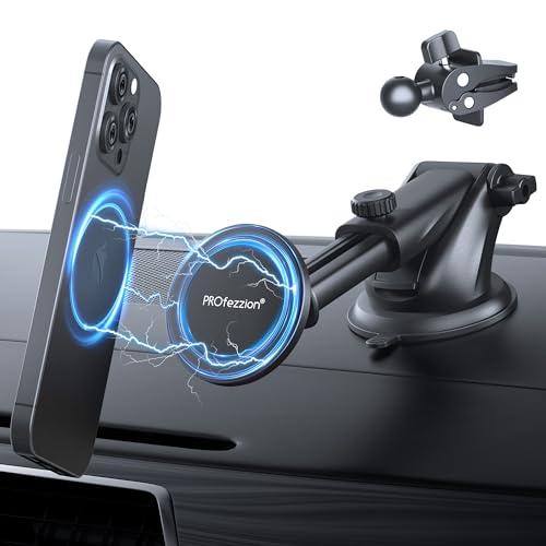 Car Windshield Magnetic Phone Mount Holder for MagSafe iPhones (Car Dash, Windshield or Vent)