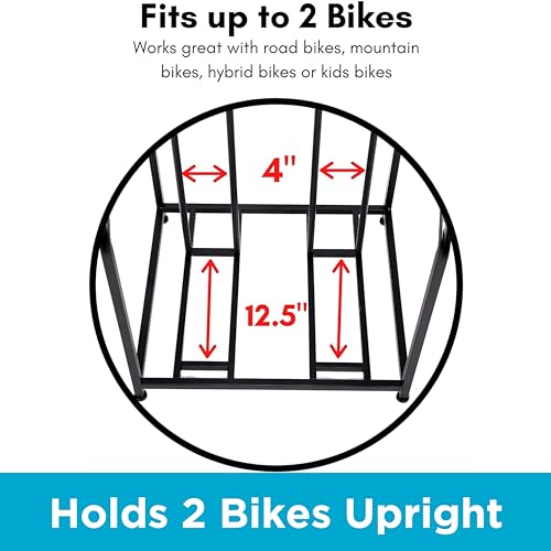 Bike Rack Garage Storage Floor Stand (2 Bike Rack)