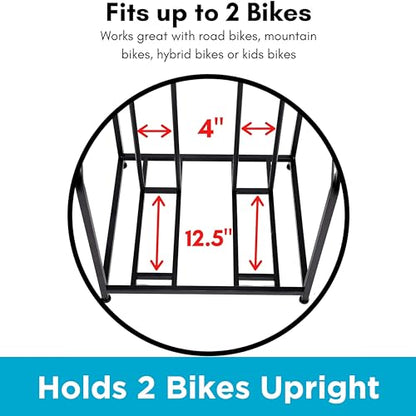 Bike Rack Garage Storage Floor Stand (2 Bike Rack)