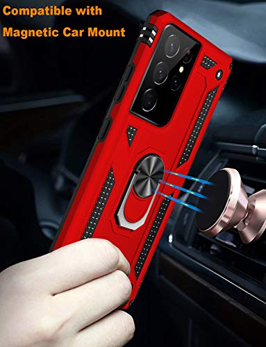 for Galaxy S21 Ultra Case (Galaxy S21 Ultra (Large 6.8") / Red)