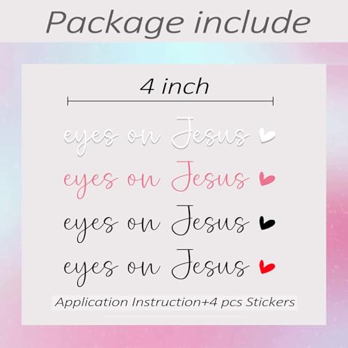 4 x Eyes On Jesus Rearview Mirror Decal