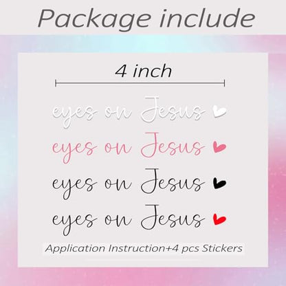 4 x Eyes On Jesus Rearview Mirror Decal