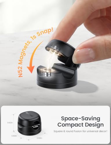 6 Pack Rotating Magnetic Cord Organizer Clips Cable Management (Matte Black - Rotatable)