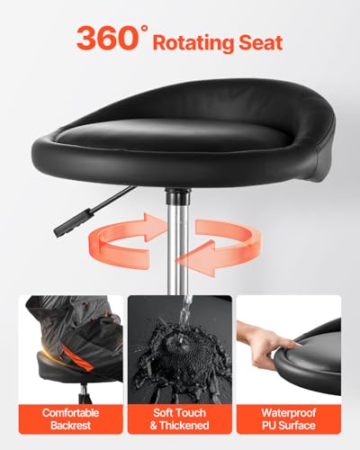 Industrial Black Pneumatic Garage Seat (Black)