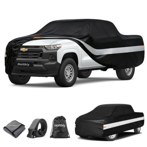 10 Layers Truck Cover Waterproof All Weather Custom Fit Chevrolet Colorado (Black Gray / Custom Fit for Chevrolet Colorado)