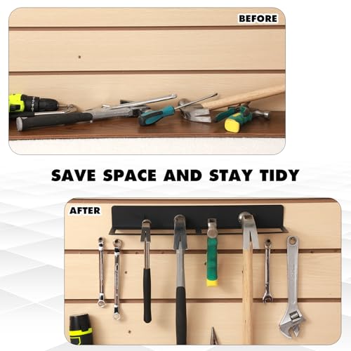 2 Pcs Metal Wall Mounted Hammer Rack Hand Tools Storage Rack Organizer Metal Hammer Holder for Garage Workshop Shed Home