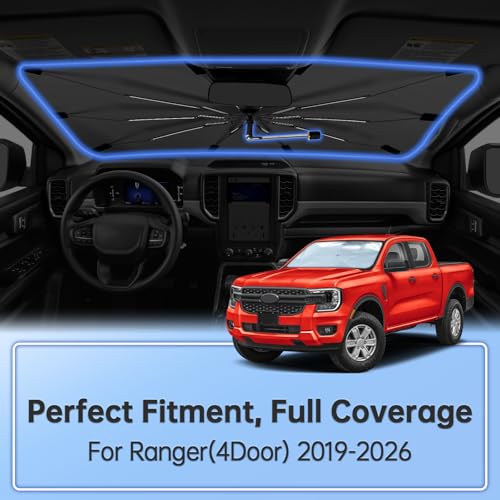 Windshield Sun Shade Umbrella for Ford Ranger (for Ford Ranger 2019-2026)