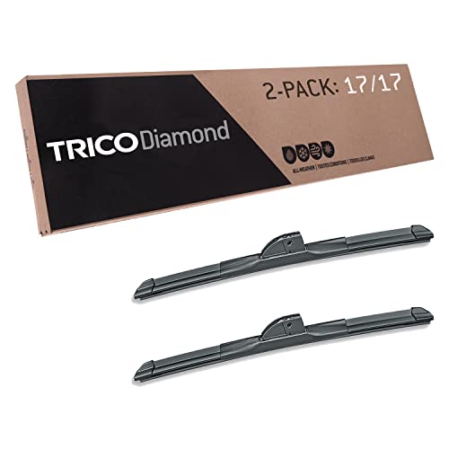 Diamond 17" + 17" Super Premium Automotive Replacement Windshield Wiper Blades (17" + 17" Pair Pack / Ultimate)