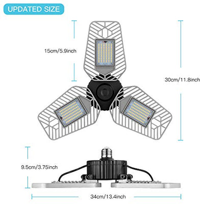 2 Pack Deformable LED Garage Ceiling Lights (2-pack)
