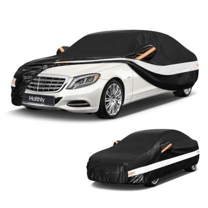 10 Layers Sedan Car Cover Custom Fit for Mercedes (Black Gray / Custom Fit for Mercedes-Benz S-Class)