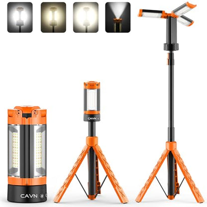 Rechargeable Camping Light with Tripod Stand (Orange)
