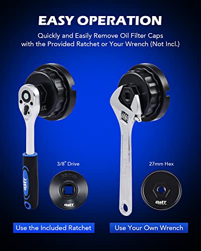 OMT Oil Filter Wrench Set (9 Sizes from 24 to 64.5mm)