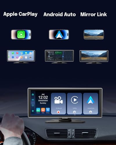 Portable Wireless CarPlay Screen for Car (Black / 11inch)