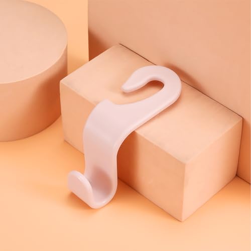 4PCS Car Seat Headrest Hooks for Bags and Coats (Light Pink)