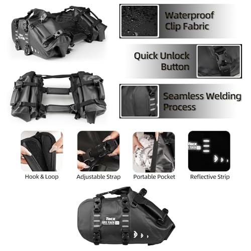 Motorcycle Saddle Bags Tail Bag (20L-Black)