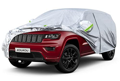 Waterproof SUV Car Cover All Weather (A7-Fit suv jeep length ( 190" to 201") / silver)
