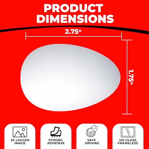 Blind Side Mirrors for the Car (Semi Oval / Pack of 2)