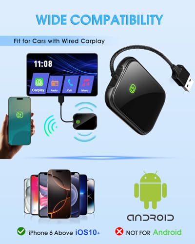 Wireless Carplay Adapter for Apple (Black)