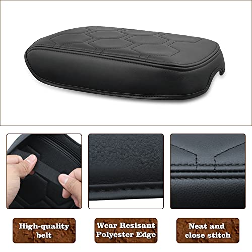Armrest Cover for Nissan Frontier 2022 (7) 22+ |Frontier| V1 Black Stich, Regular)
