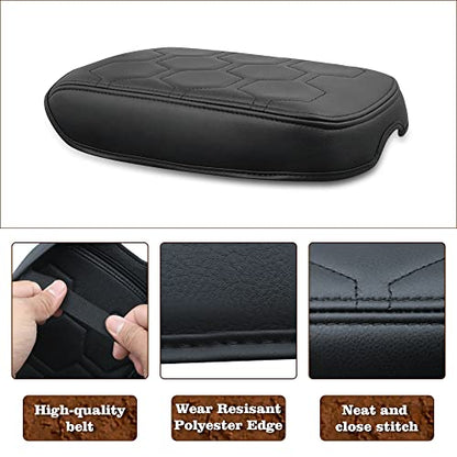Armrest Cover for Nissan Frontier 2022 (7) 22+ |Frontier| V1 Black Stich, Regular)