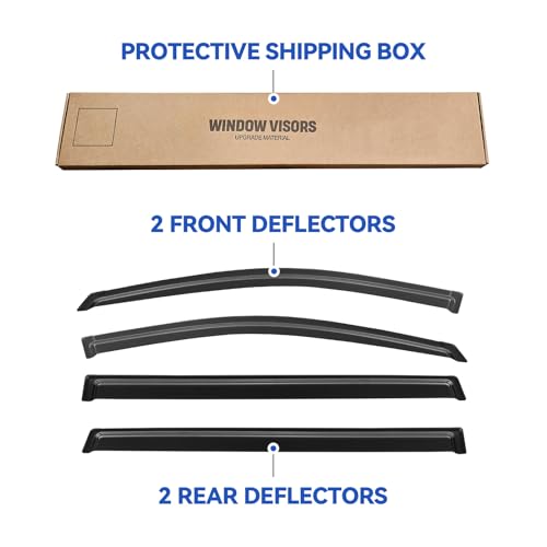 Window Visors Rain Guards for 2004 (2004-2010 Toyota Sienna)