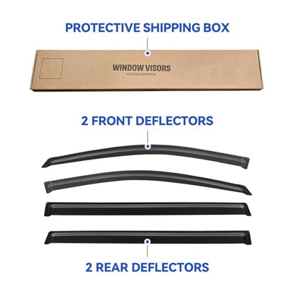 Window Visors Rain Guards for 2004 (2004-2010 Toyota Sienna)
