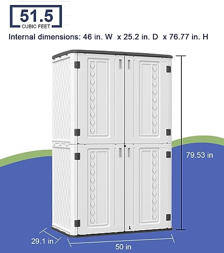 Outdoor Storage Shed (Off White Shed-04D)