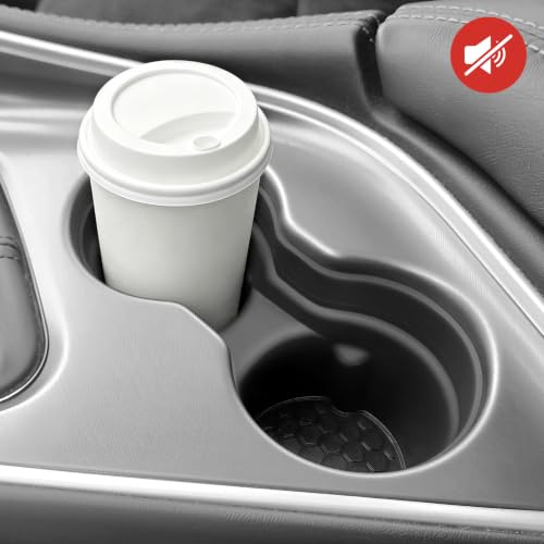 Cup Holder Compatible with Dodge 2015 2016 2017 2018 2019 2021 2022 2023 2024 Challenger Accessories Silicone Material OEM Style Inserts Center Console Organizer (for Dodge 2015-2024 Challenger)