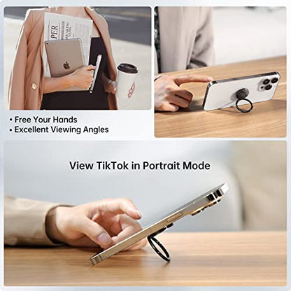 Adhesive Phone Ring Holder (Black / 1 Pack)