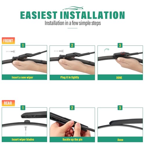 Windshield Wiper Blade Replacement for 2019 (24"/20"/13")