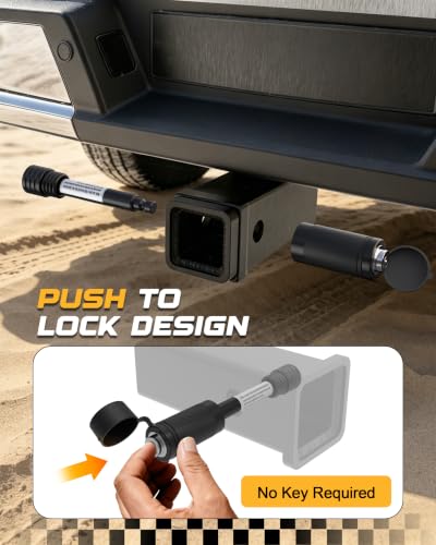 Trailer Locking Hitch Pin (2 inch & 2.5 inch / Black)