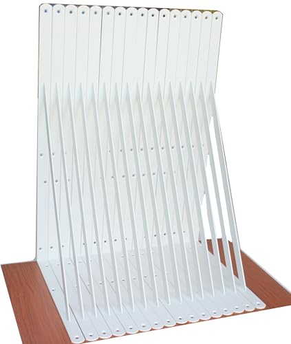 24 Pack L22 x H 12" White Heavy Duty Shelf Brackets with Screws Metal Shelf Brackets Shelf Support Angle Brackets for Shelves L Brackets Heavy Duty Floating Shelf (24 Pack-White / 22''x12'')