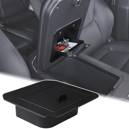 Car Armrest Hidden Storage Box Compatible with Toyota Land Cruiser 250 Prado J250 LC250 2024 2025 Car Center Console Handrail Privacy Storage Box Organizer Tray ABS Insert Pallet Manager Accessories (Black(A))