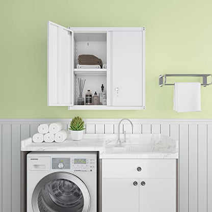 Metal Wall Cabinet (27.95"H Wall Cabinet / White)