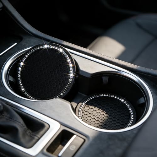 Bling Car Cup Coaster (2 Count / Black and Black)