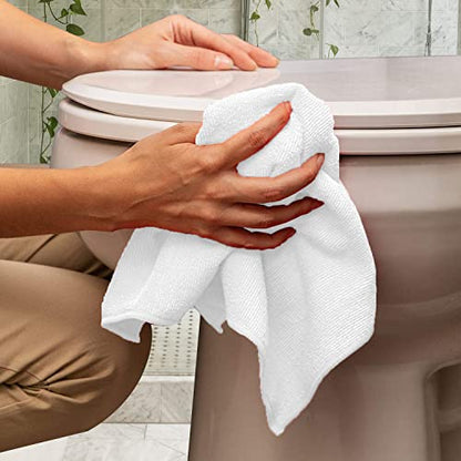 Microfiber Cleaning Cloths (Pack of 36 - 16x16 Inches / White)