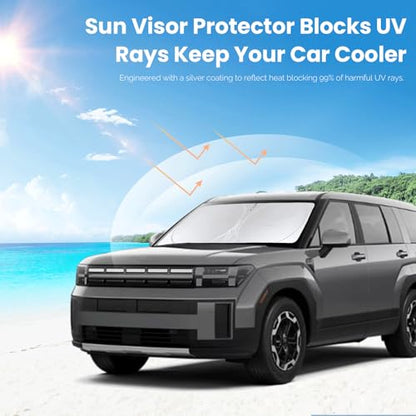 Windshield Sun Shade for Hyundai Santa Fe 2019 (for 2026-2019 Hyundai Santa Fe)