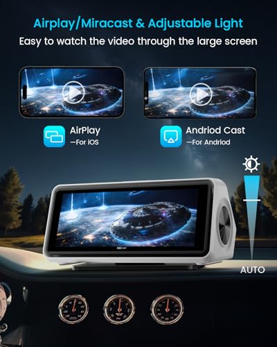 Portable Apple Carplay Screen for Car (White)