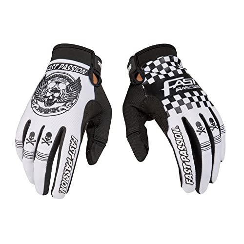 Motorcycle Gloves for Men Women (X-Large / Black/White01)