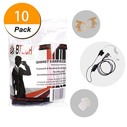 QHM07 Platinum Series Noise (10 Pack / QHM07 Surveillance Earpiece)