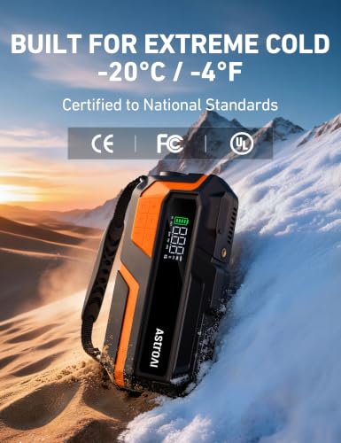 M10 6000A Car Jump Starter with Air Compressor (Bright Orange)