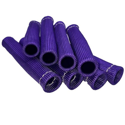 Spark Plug Wire Boots Protection 8 PCS Spark Plug Wire Heat Shield 6 Inches 2500° Heat Sleeve Cover Wrap for LS1 (Purple)